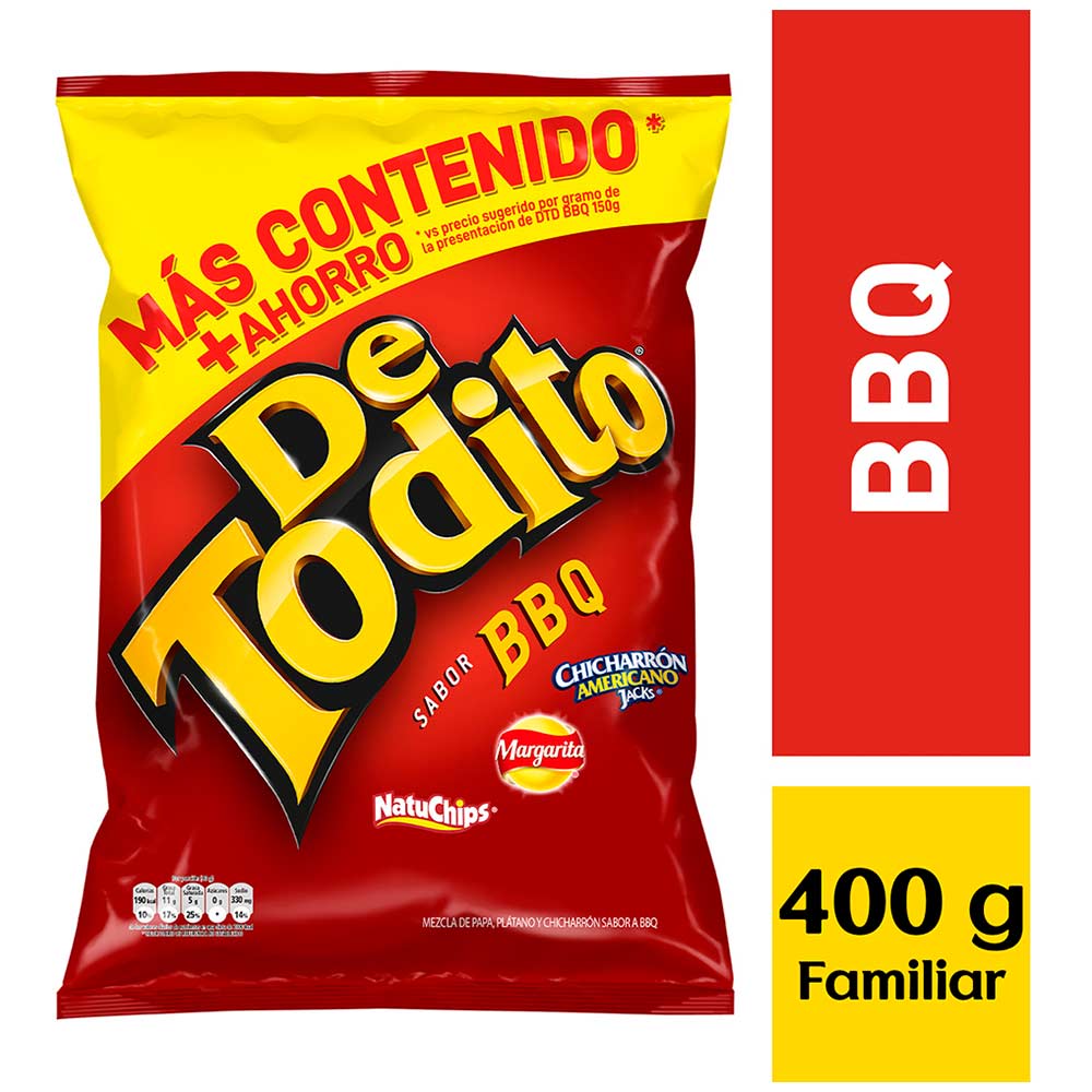    Pasabocas De Todito bbq x400g