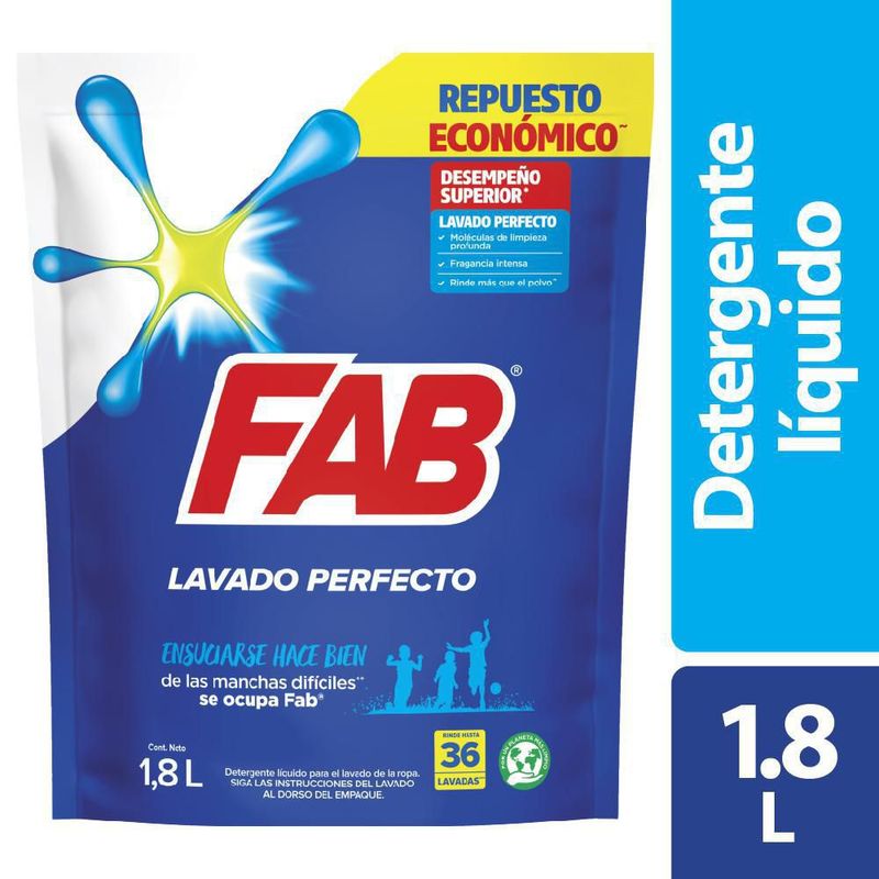 Detergente Liquido Fab 1800 ml